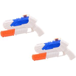2x Waterpistool/waterpistolen wit/blauw 27 cm - Waterpistolen