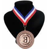 Medaille nr. 3 halslint rood wit blauw - Fopartikelen