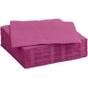 Diner/feest servetten - 30x - donker roze - 38 x 38 cm - papier - 3-laags - Feestservetten