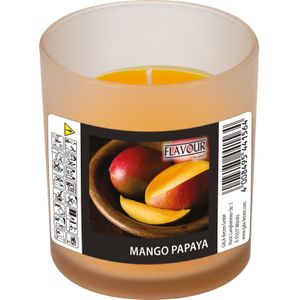 Conpax Candles Geurkaars - in glas - Mango-papaya aroma - 8 branduren - 7 x 8 cm - geurkaarsen