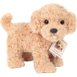 Knuffeldier hond Cockapoo - pluche stof - premium kwaliteit knuffels - 23 cm - beige - Knuffel huisdieren