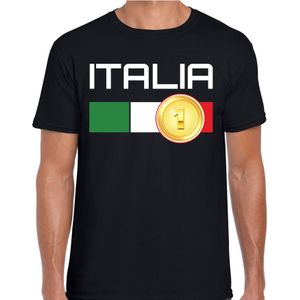 Italia / Italie landen t-shirt zwart heren - Feestshirts