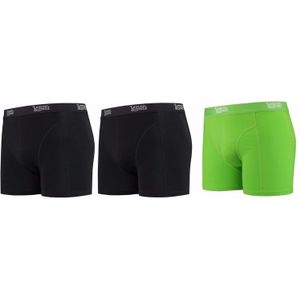 Lemon and Soda mannen boxers 2x zwart 1x groen XL - Boxershorts