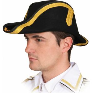Verkleed hoed Admiraal/kapitein Napoleon - steek zwart - voor volwassenen - Verkleedhoofddeksels