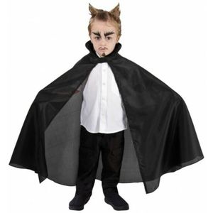 Halloween Dracula cape - voor kinderen - zwart - L85 cm - Carnavalskostuums