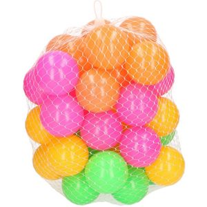 40x Ballenbak ballen neon kleuren 6 cm speelgoed - Ballenbakballen