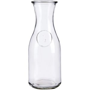 Vivalto glazen wijn/water karaf - 500 ml - 8 x 20 cm - Karaffen