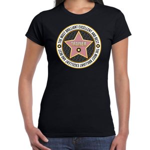 Cadeau t-shirt voor dames - trainer - zwart - bedankje - verjaardag - Feestshirts