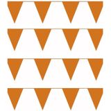 Ek/ Wk/ Koningsdag oranje versiering pakket met oa  200 meter xl oranje vlaggenlijnen/ vlaggetjes - Feestpakketten
