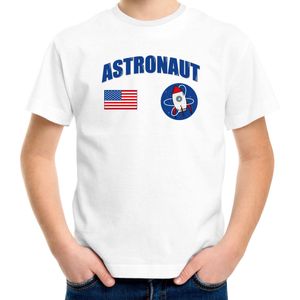 Astronaut verkleed t-shirt wit voor kinderen - Feestshirts
