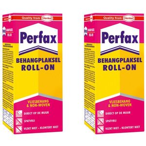 2x pakken Perfax roll-on behanglijm/behangplaksel 200 gram - Behangset