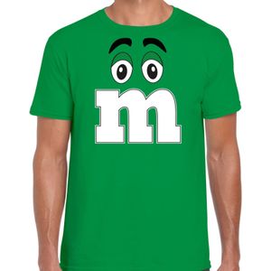 Verkleed t-shirt M voor heren - groen - carnaval/themafeest kostuum - Feestshirts