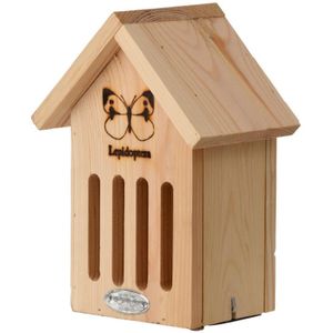 Tuindecoratie insecten hotel huisje 23 cm vlinder - Insectenhotel