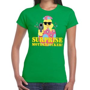 Fout paas t-shirt groen surprise motherfucker voor dames - Feestshirts