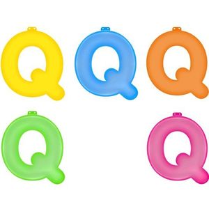 Gekleurde opblaas letters Q - Letters oplaas