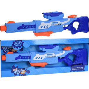 2x Groot kinderspeelgoed waterpistooltjes/waterpistolen 77 cm blauw - Waterpistolen