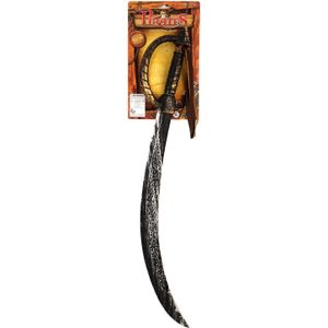Piraten speelgoed verkleed zwaard zwart/goud 67 cm - Verkleedattributen