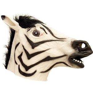 Latex dieren masker van een zebra - Verkleedmaskers