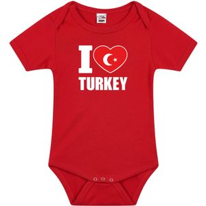 I love Turkey baby rompertje rood Turkije jongen/meisje - Rompertjes