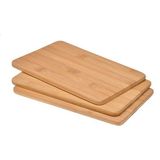 Set van 6x houten bamboe snijplanken / broodplanken 22 x 14 cm - Snijplanken