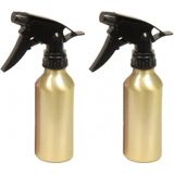 2x stuks waterverstuiver goud 200 ml - Waterverstuivers