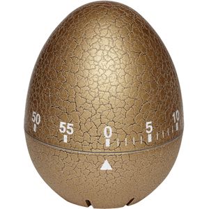TFA Keuken Timer - ei vorm - mechanische wekker - goud - kunststof - 60 minuten - kookwekker - Kookwekkers