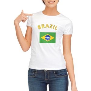 Braziliaanse vlaggen t-shirt voor dames - Feestshirts