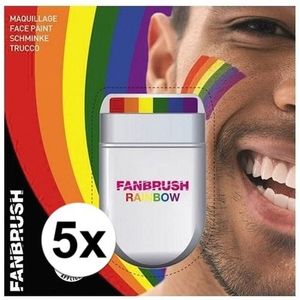5x Gay Parade schminkstift regenboog - Schmink
