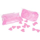 1x Valentijn confetti roze hartjes - Confetti