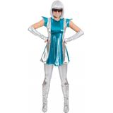 Space verkleed pakje blauw/zilver voor dames - Carnavalsjurken