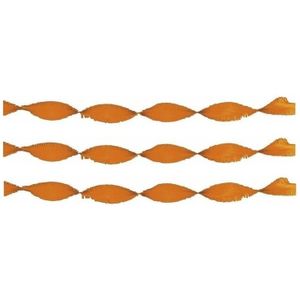 Crepe papieren slingers oranje 120 m - Feestslingers
