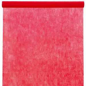 Feest tafelkleed op rol - rood - 120 cm x 10 m - non woven polyester - Feesttafelkleden