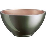 Luminarc Kommetjes/soepkommen/schaaltjes voor dessert/ontbijt - 8x - Glas - D13 x 6 cm - donkergroen