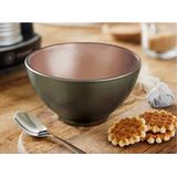 Luminarc Kommetjes/soepkommen/schaaltjes voor dessert/ontbijt - 8x - Glas - D13 x 6 cm - donkergroen
