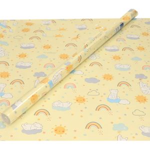 5x Rollen Inpakpapier/cadeaupapier Disney Winnie de Poeh geel 100 x 70 cm - Cadeaupapier