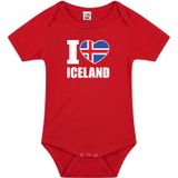 I love Iceland baby rompertje rood IJsland jongen/meisje - Rompertjes