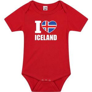 I love Iceland baby rompertje rood IJsland jongen/meisje - Rompertjes