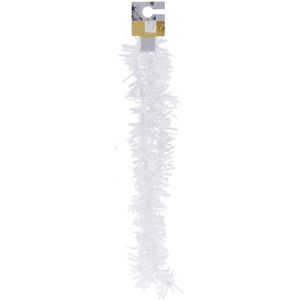 Folie slinger wit fijn 180 cm - Kerstslingers