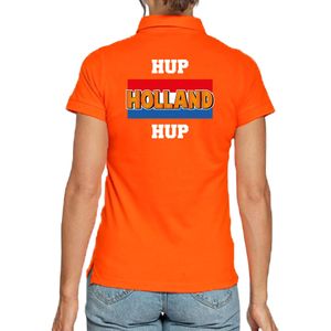 Hup Holland hup oranje poloshirt Holland / Nederland supporter EK/ WK voor dames - Feestshirts