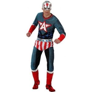 Carnaval superhelden verkleedkleding Amerikaaanse kapitein voor heren - Carnavalskostuums