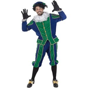 Pieten verkleedkleding groen met blauw voor dames en heren - Carnavalskostuums