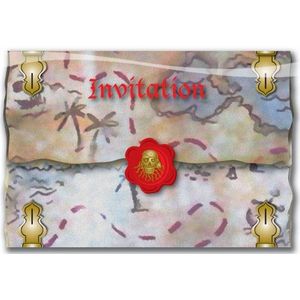 16x Piraten feestje uitnodigingen - Uitnodigingen