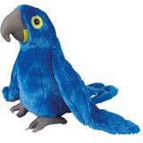 Pluche blauwe ara papegaai knuffel 30 cm - Tropische vogels knuffeldieren