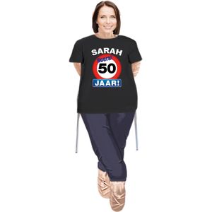 Sarah pop opvulbaar met Sarah stopbord 50 jaar pop shirt/ kleding - Feestdecoratievoorwerp