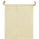 80x Voordelige beige katoenen tasjes 10 x 14 cm - Opberghoezen