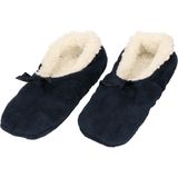 Dames ballerina sloffen/pantoffels marine blauw maat 37-39 - Sloffen - volwassenen