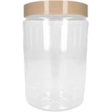 PlasticForte Voorraadpot/bewaarpot - 4x - 450 ml - kunststof - beige - B7 x H13 cm