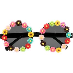 Carnaval/verkleed party bril Flowers - Tropisch/hawaii thema - plastic - volwassenen - Verkleedbrillen
