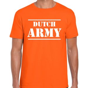 Dutch army/Nederlands leger supporter/fan t-shirt oranje voor heren - EK/WK/Race - Feestshirts