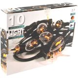 Vlamverlichting lichtsnoer met 10 flame effect lampjes 150 cm - Lichtsnoeren